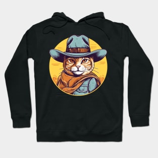 Funny Cat Cowboy Cowgirl Meow Howdy Meowdy Hoodie